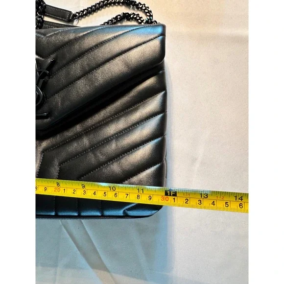 Saint Laurent Loulou Medium Bag Black Quilted Leather YSL 574946 DV728 1000 - Picture 15 of 16